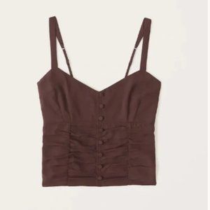 Ruched Button-Through Cami